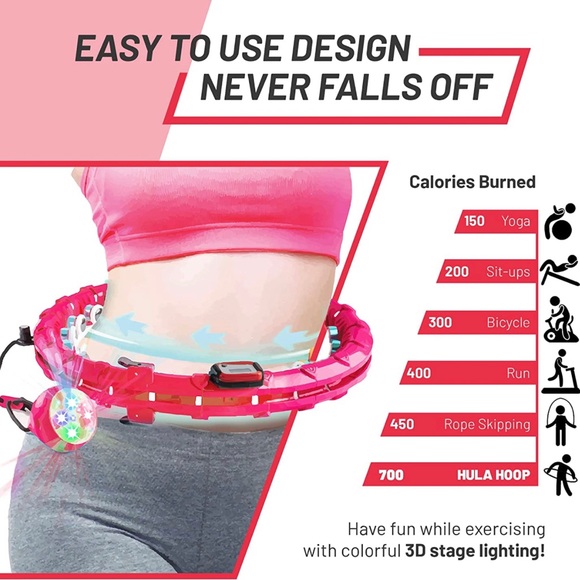 ACTIVNA PRO Smart Weighted Hula Hoop with Lights - Waist Hula for Adults - Picture 6 of 6